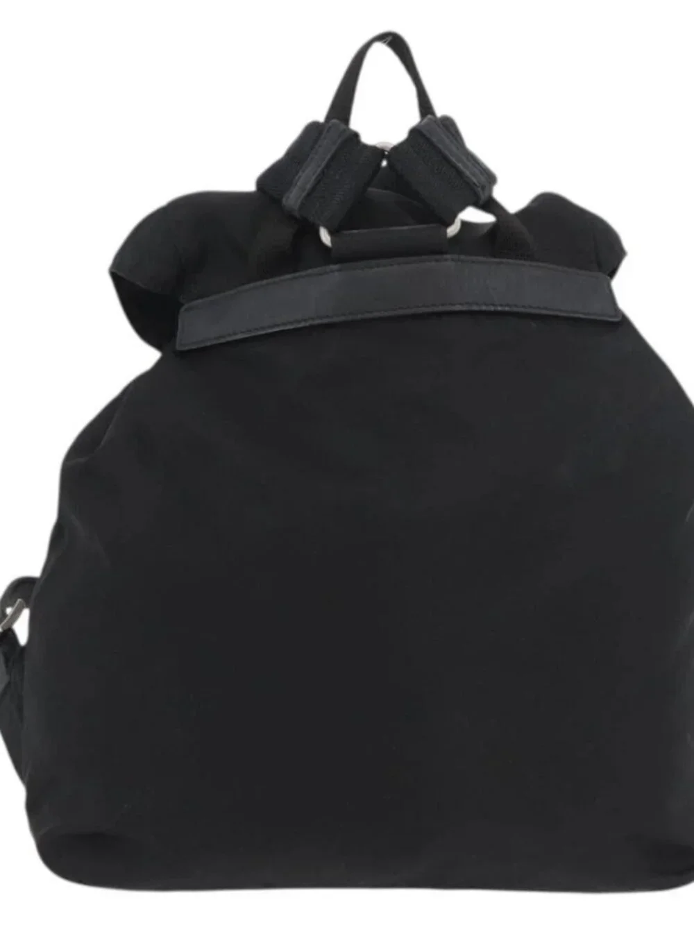 PRADA Backpack Nylon Black Silver Auth 175963